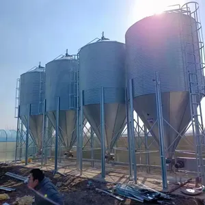 275g penyimpanan gandum galvanis Silo pakan biji-bijian hewan silo untuk peternakan ayam babi