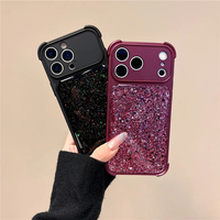 Coque de téléphone Ins Luxury Sparkle Girly Aesthetic pour iPhone 11 12 13 14 15 16 17 18 Pro Max avec panneau recouvert de paillettes brillantes