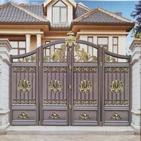 Portails principaux de sécurité en aluminium coulissants et battants pour entrée de villa, mur de clôture, allée, design 2026, dernières tendances