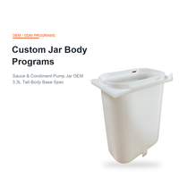 Fabricant de Pots à Sauce Personnalisés OEM, Pot à Condiment avec Pompe de Qualité Alimentaire 3,3L pour Restaurant, Fast-Food, Bar à Salades