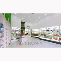 Medical Shop Display Wall Mount Display Shop for Pharmacy Shop Design Drug showcase OEM