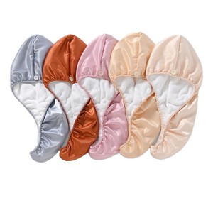 Silk Hair Drying Cap 28x78cm Absorbent Quick-Drying Bath Towel Head <b>Wrap</b> - Product Image 2
