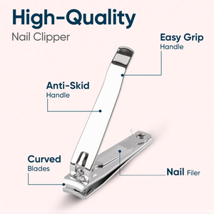 Nouvelle Arrivée Coupe-Ongles Rapide Anti-éclaboussures pour Doigts et Ongles, Lame Courbée en Acier Carbone, Grande Ouverture, Argent - Product Image 3
