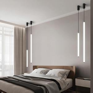 Minimalist Long Strip Pendant <b>Light</b> Led White Adjustable Height For Home Bar <b>Dining</b> Room Bedroom Decoration Zhongshan Lighting - Product Image 2