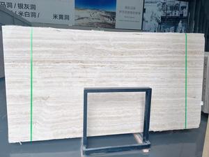 Unfilled Unpolished Super White <strong>Travertine</strong> Marble Slabs for Wall Cladding - Product Image 3