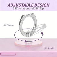 Support de téléphone universel transparent en acrylique avec rotation à 360 degrés, support de téléphone portable transparent