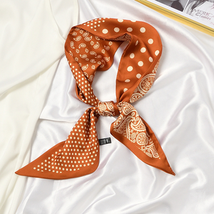 Écharpe imprimée à pois et cachemire double face style INS <span class=keywords><strong>japonais</strong></span> et coré<span class=keywords><strong>en</strong></span>, foulard tendance pour étudiant, attache-cheveux, ruban long pour sac - Product Image 4