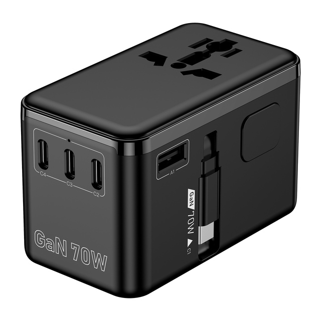 Universal Travel Adaptor Wall Charger Type c Extension Socket Retractable Universal Adapter Travel Cable Organizer