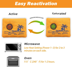 100g Rechargeable Écologique <span class=keywords><strong>D</strong></span>éshydratant Sacs Stockage Couleur Indiquant Silicone Sac <span class=keywords><strong>Absorbeur</strong></span> <span class=keywords><strong>D</strong></span>'<span class=keywords><strong>humidité</strong></span> Visible Fenêtre - Product Image 3