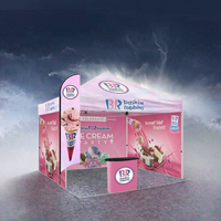 Tente d'exposition personnalisée en promotion, auvent escamotable avec parois latérales, stand de salon professionnel portable 10x10 10x20 FT, robuste pour l'extérieur