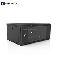 Armoire de serveur de centre de données compacte à cadre ouvert de 19 pouces, 4U-18U, montage mural, en acier laminé à froid SPCC, revêtement en poudre, en stock