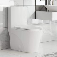 WC monobloc en céramique de haute qualité, à double chasse d'eau, avec siphon en P ou en S, fabriqué en Chine
