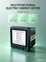 EastSong ES600E/K5 6DI+2DO 2~31st THD 0.5S 3 Fasa Modbus DL/T645 RS485 Remote Stop Smart LCD Layar 8-Digit IP65 Meter