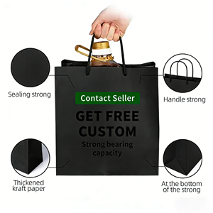 Bolsas de Papel Kraft con Asas Marrones Recicladas Ecológicas con Logotipo Personalizado, Bolsas de Embalaje de Lujo para Comida para Llevar y Regalos/Manualidades - Product Image 2