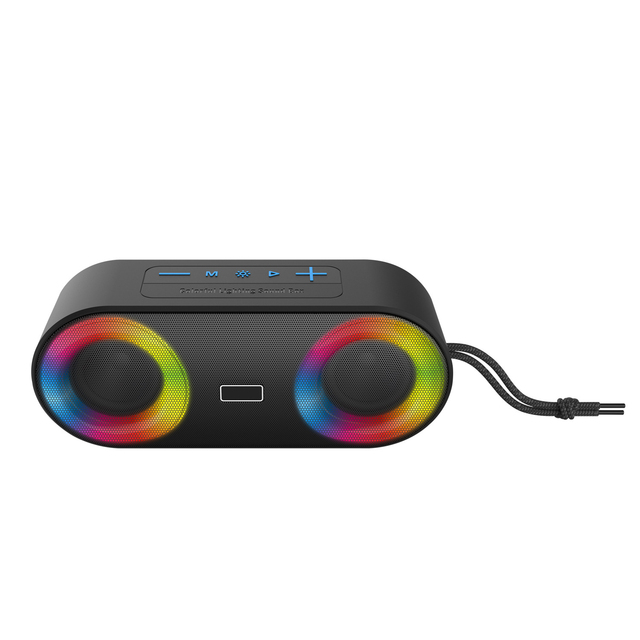 Waterproof IPX5 Portable Loudspeaker Blue Tooth Dual Subwoofer Rgb Colorful Lighting Durable Wireless Bluetooth Speakers