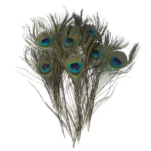 Перо павлина фазана, натуральное окрашенное перо павлина, 25-30 см