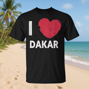 Maglietta I Love Dakar per gli amanti di Dakar, maglietta promozionale - Product Image 3