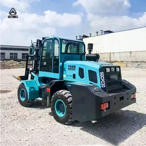 Forklift Off-Road semua medan 4wd 3.5 Ton Forklift medan berat