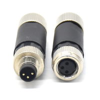 Connecteur assemblé sur le terrain M8 3 4 5 6 7 8Pin métal plastique mâle femelle prise droite connecteur circulaire