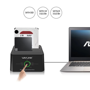 แท่นเชื่อมต่อฮาร์ดดิสก์ภายนอก <span class=keywords><strong>Wavlink</strong></span> Dual Bay SATA เป็น USB3.0 สำหรับฮาร์ดดิสก์/SSD ขนาด 2.5/3.5 นิ้ว พร้อมฟังก์ชันโคลนออฟไลน์/UASP - Product Image 2