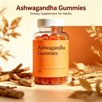 Gummies à l'ashwagandha, extrait de racine d'herbes, complément alimentaire pour adultes, végétalien, sans OGM