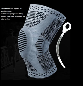 Genouillère de protection sportive Aofit personnalisée en usine, tricotée en 3D, antidérapante, avec rembourrage en silicone souple - Product Image 4