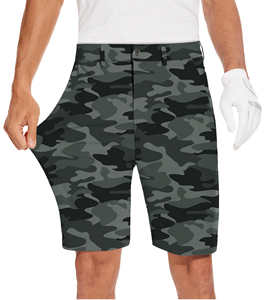 Pantalones Cortos Bermuda con Estampado de Camuflaje para Hombre, de Secado Rápido, con Bolsillos, Cintura Media, Cierre de Botones, Estilo Casual - Product Image 1