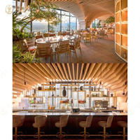 Vente en gros de meubles modernes pour café hôtel semi-circulaire patio restaurant, banquette, canapé en bois, ensemble table et chaises