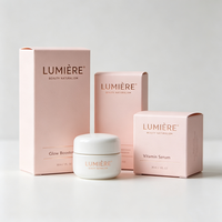 Boîte en papier personnalisée avec logo sur mesure, recyclable, pour cosmétiques de luxe, crème pour le visage, sérum de soin de la peau, parfum, avec gaufrage