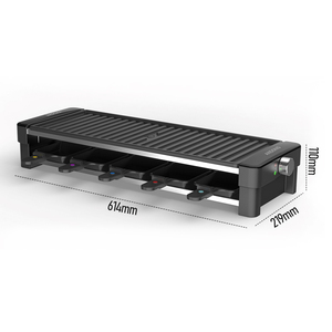 Barbecue Électrique Multifonctionnel ANDONG pour <span class=keywords><strong>8</strong></span> <span class=keywords><strong>Personnes</strong></span>, <span class=keywords><strong>Raclette</strong></span> sans Fumée, Grill en Pierre pour l'Intérieur - Product Image 5