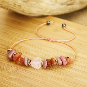 Pulsera Tejida a Mano con Piedras de Cristal <span class=keywords><strong>Natural</strong></span> y Tarjetas de Intención, Joyería de Energía Curativa para Mujer - Product Image 6