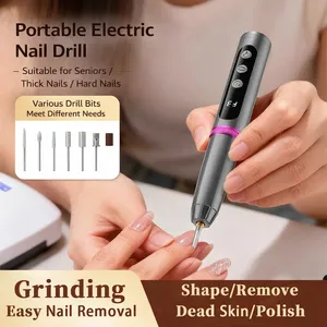 Pulidora de uñas eléctrica 2 en 1, pulidora profesional de uñas, eliminación de piel muerta, cabezales de pulido múltiples, máquina de manicura - Product Image 2