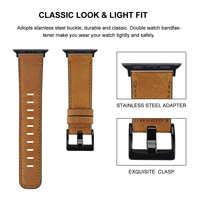 Bracelet de montre en cuir véritable HMJ 38 40 41 42 44 45 46 49 mm pour Apple Iwatch Ultra, bracelet de luxe pour homme en cuir suédé