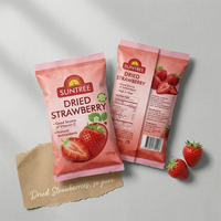 Sachet scellé central en PET AL PE pour snacks aux canneberges et raisins secs, résistant à l'humidité, qualité alimentaire, pour présentoir de vente au détail, personnalisable, direct usine