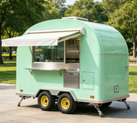Remorque mobile pour aliments, boissons, bière et bonbons, aménagement flexible et personnalisé, chariot de restauration rapide professionnel, design résistant à la rouille, pour événements