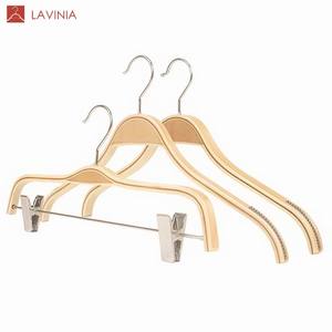 <span class=keywords><strong>Lavinia</strong></span> appendiabiti da donna colore naturale portapantaloni antiscivolo appendiabiti appendiabiti in legno per vestiti con logo - Product Image 3