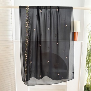 Exquisite Dubai Embroidered Chiffon Hijab - Breathable Summer Muslim Scarf - Long Elegant Premium Chiffon <strong>Shawl</strong> for <strong>Weddings</strong> - Product Image 6