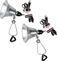 Lampe à pince détachable avec réflecteur en aluminium de 5,5 pouces, 60 watts, douille E26 (ampoule non incluse), cordon SPT-2 de 1,8 m (6 pieds), indice de protection IP44, garantie 1 an
