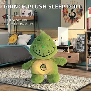 Muñeco de Peluche <span class=keywords><strong>Grinch</strong></span> de 38 cm, Relleno de Algodón PP, Súper Suave, para Dormir, Figura de Monstruo Verde, Venta al Por Mayor - Product Image 2