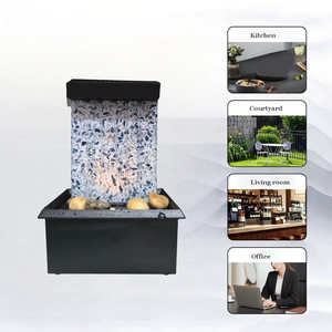 <span class=keywords><strong>Fontaine</strong></span> d'eau miniature de table facile à utiliser pour la maison, <span class=keywords><strong>fontaine</strong></span> d'eau zen de méditation intérieure avec un son apaisant de l'eau - Product Image 1
