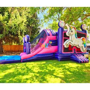 Grande structure gonflable commerciale en vinyle PVC, château de saut licorne, prix entrepôt - Product Image 2