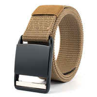 Nouvelle ceinture en toile de nylon pour homme, ceinture de sport, ceinture de loisirs, ceinture tactique en tissu anti-allergique