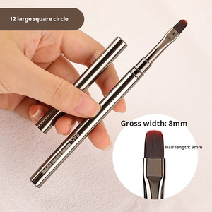 Ensemble de pinceaux pour gel UV à tête ronde, stylo de photothérapie, poils en nylon, pinceau professionnel pour manucure et nail art, vente en gros - Product Image 3