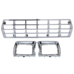 Parrilla para Ford <span class=keywords><strong>F</strong></span>-<span class=keywords><strong>150</strong></span> <span class=keywords><strong>Bronco</strong></span> 1978-1979, Kit de Carcasa y Inserto Cromados Delanteros - Product Image 3