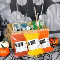 Sachets de boisson sur mesure thème horreur pour Halloween, décoration de festival, conteneur de jus pour événements, sac de sang – Vente en gros directe usine