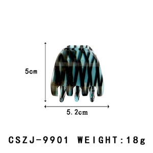 CANYUAN-Pinces <span class=keywords><strong>à</strong></span> cheveux personnalisées pour dames, 5.2cm, petites pinces <span class=keywords><strong>à</strong></span> cheveux rayées en acétate, design personnalisé, mignonnes - Product Image 2