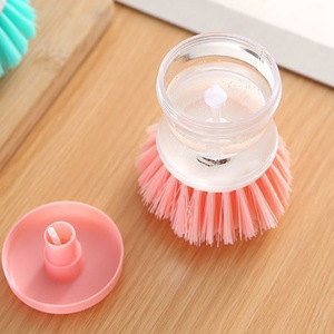Gadget de cuisine multifonctionnel, petit outil de nettoyage pour casseroles, distributeur de savon liquide, brosse de nettoyage en plastique - Product Image 3