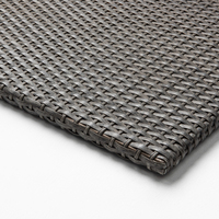 Échantillons gratuits LTR Panneau tissé en rotin de couleur sombre dégradé imperméable pour plafond ou mur, facile à installer