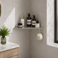Étagère d'angle murale triangulaire moderne en acier inoxydable pour salle de bain, support de rangement mural pour douche