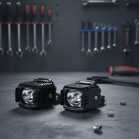 Projecteurs auxiliaires universels à LED pour moto, double couleur, haute luminosité, phare auxiliaire